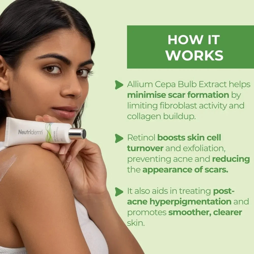 Neutriderm KS Cream – Retinol Cream to Help Improve the Appearance of Scars, Marks and Uneven Skin Texture – Vitamin E & Flower Oil Blend for Smoother, Healthier-Looking Skin 50ml