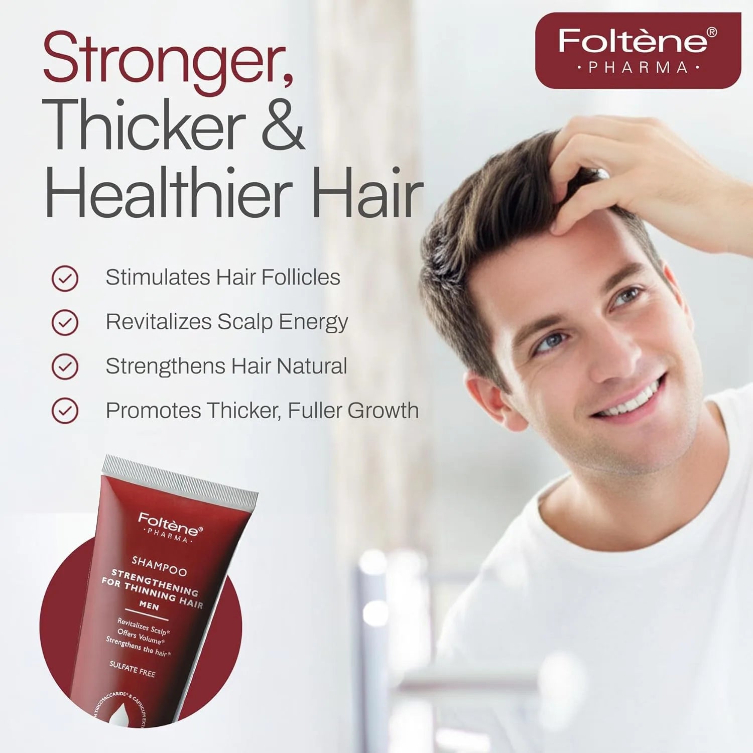 Foltene Pharma Strengthening for Thinning Hair Men Shampoo 200ml