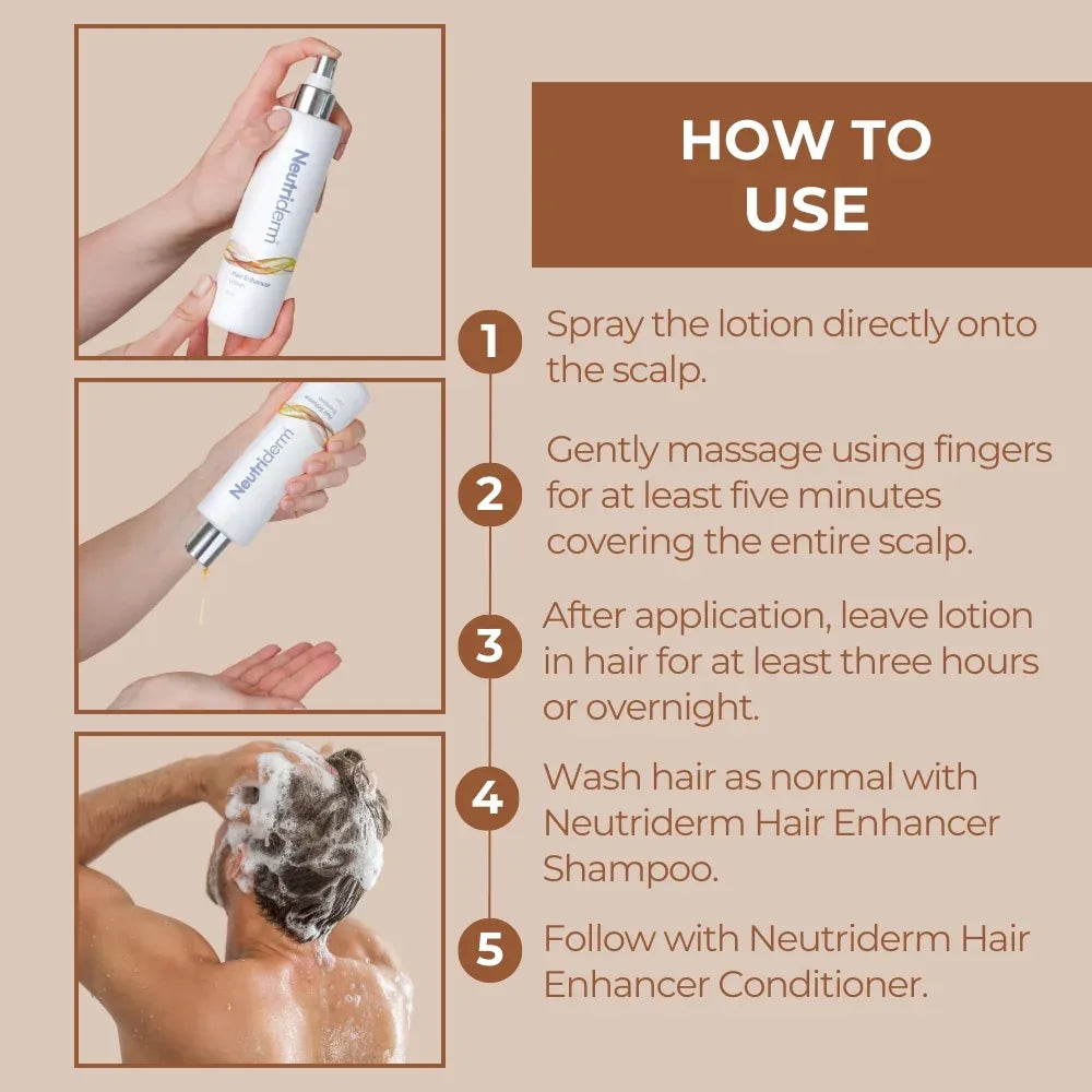 Neutriderm Hair Enhancer Volumising Set of 3 - 250+250+250ml