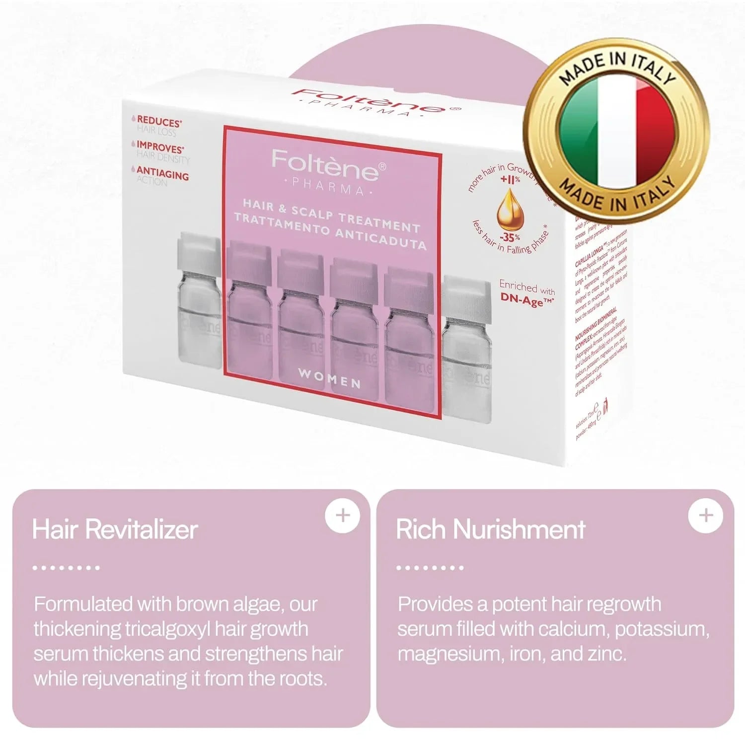 Foltene Pharma Hair & Scalp Treatment For Women (24 Vials)