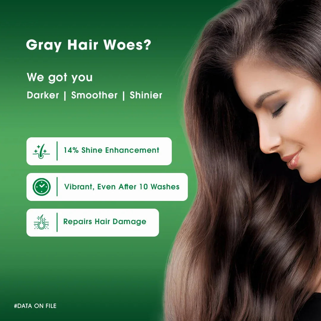 Model showing hair color results of Procalp Activ Colour 3.0 Brown Kit