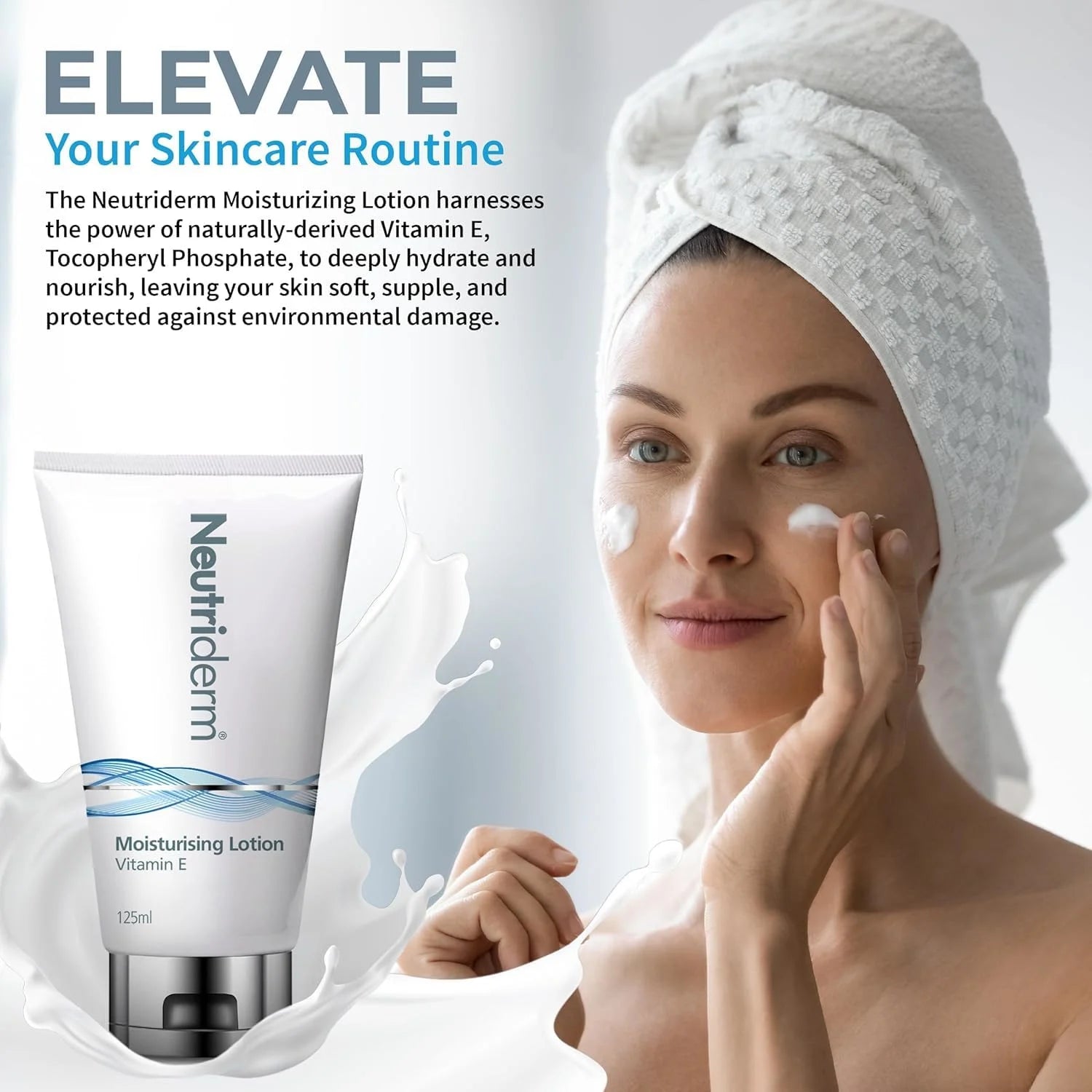 Neutriderm Pre-Makeup Skincare Combo, Vitamin E Moisturiser 125 ml And Dermavive Hydra Cleanser Lotion (Combination) 120 ml