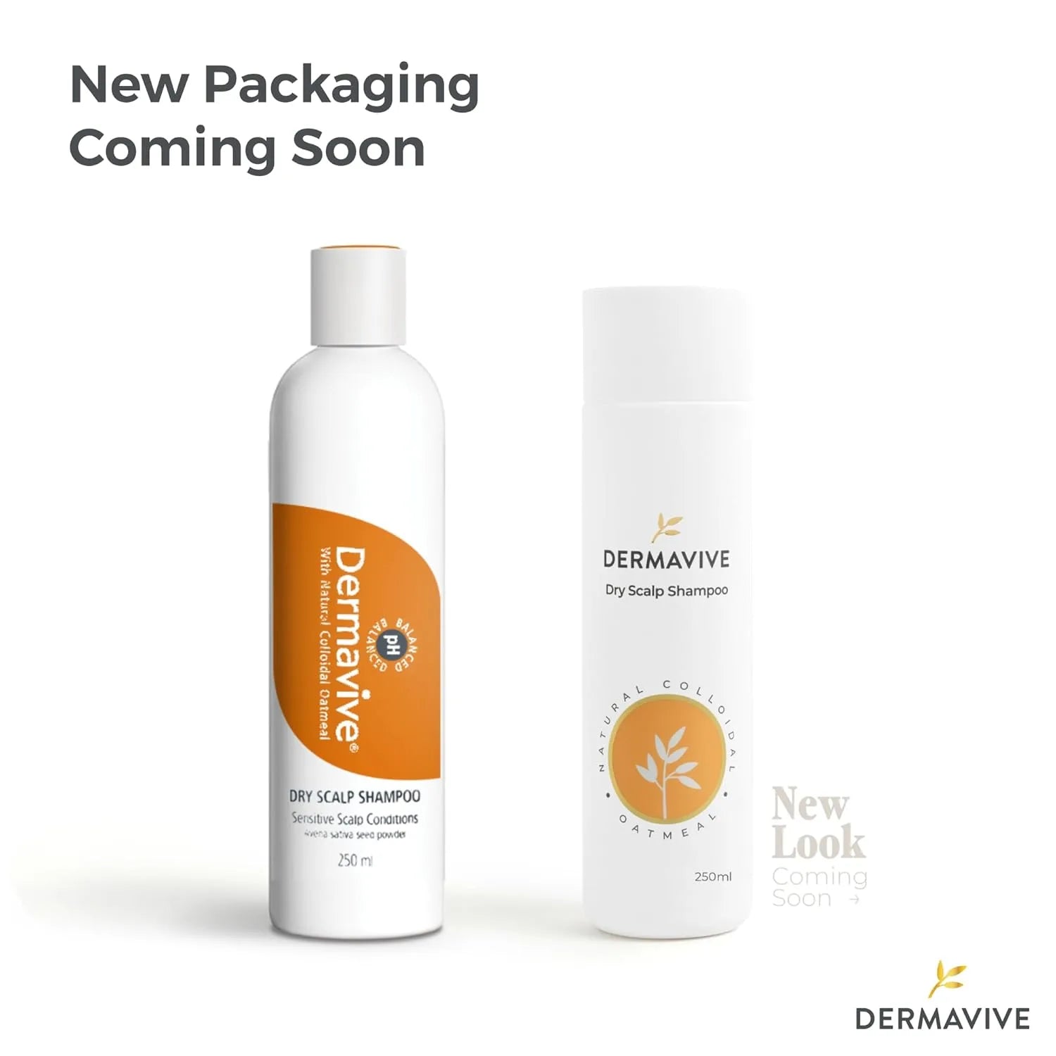 Dermavive Dry Scalp Shampoo, Dandruff Control, Hydrating and Moisturizing Shampoo for Dry Sensitive Scalp, 250ml