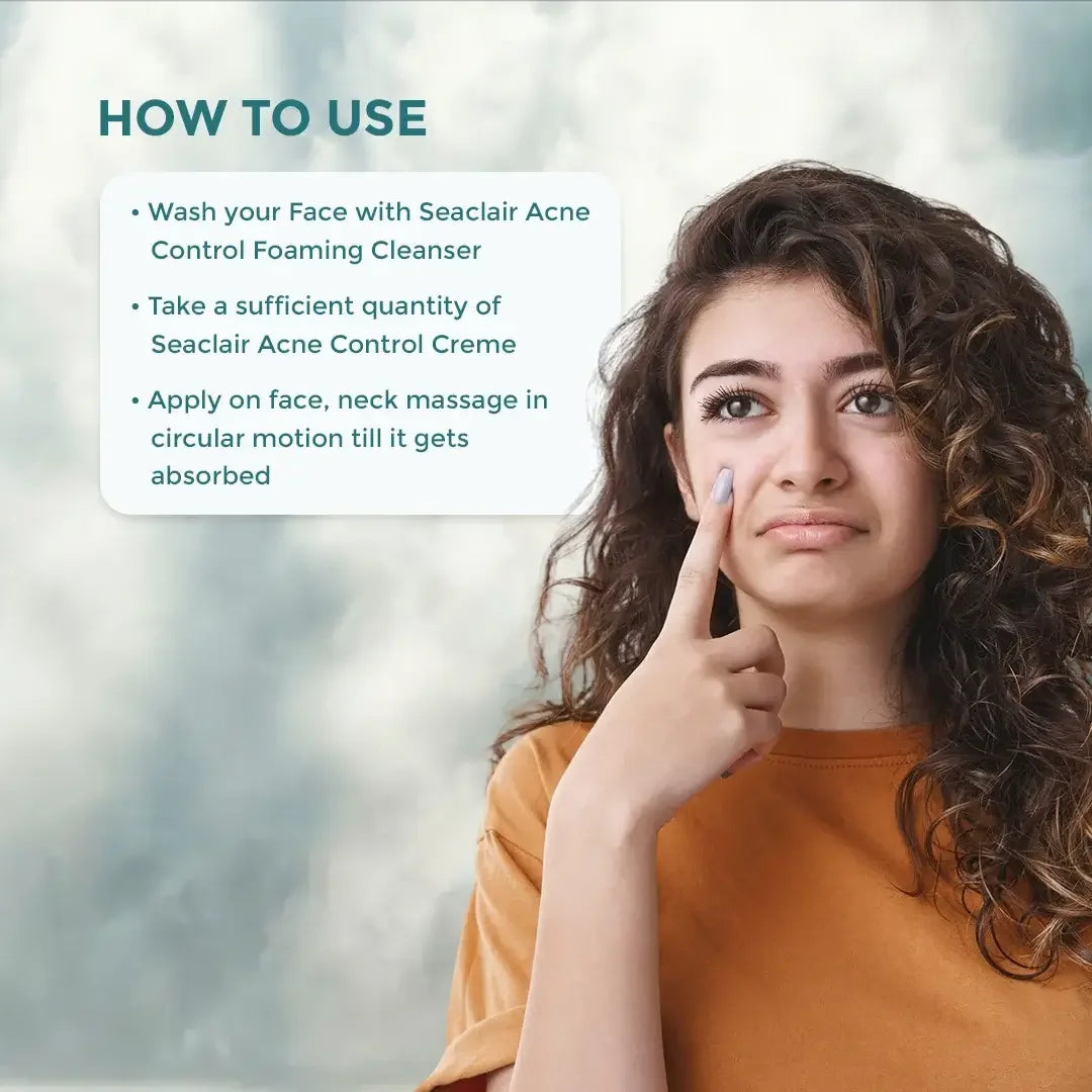 Seaclair Acne Control Crème – open cap showing nozzl