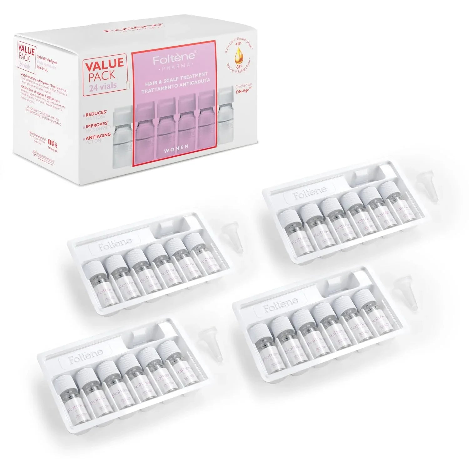 Foltene Pharma Hair & Scalp Treatment For Women (24 Vials)