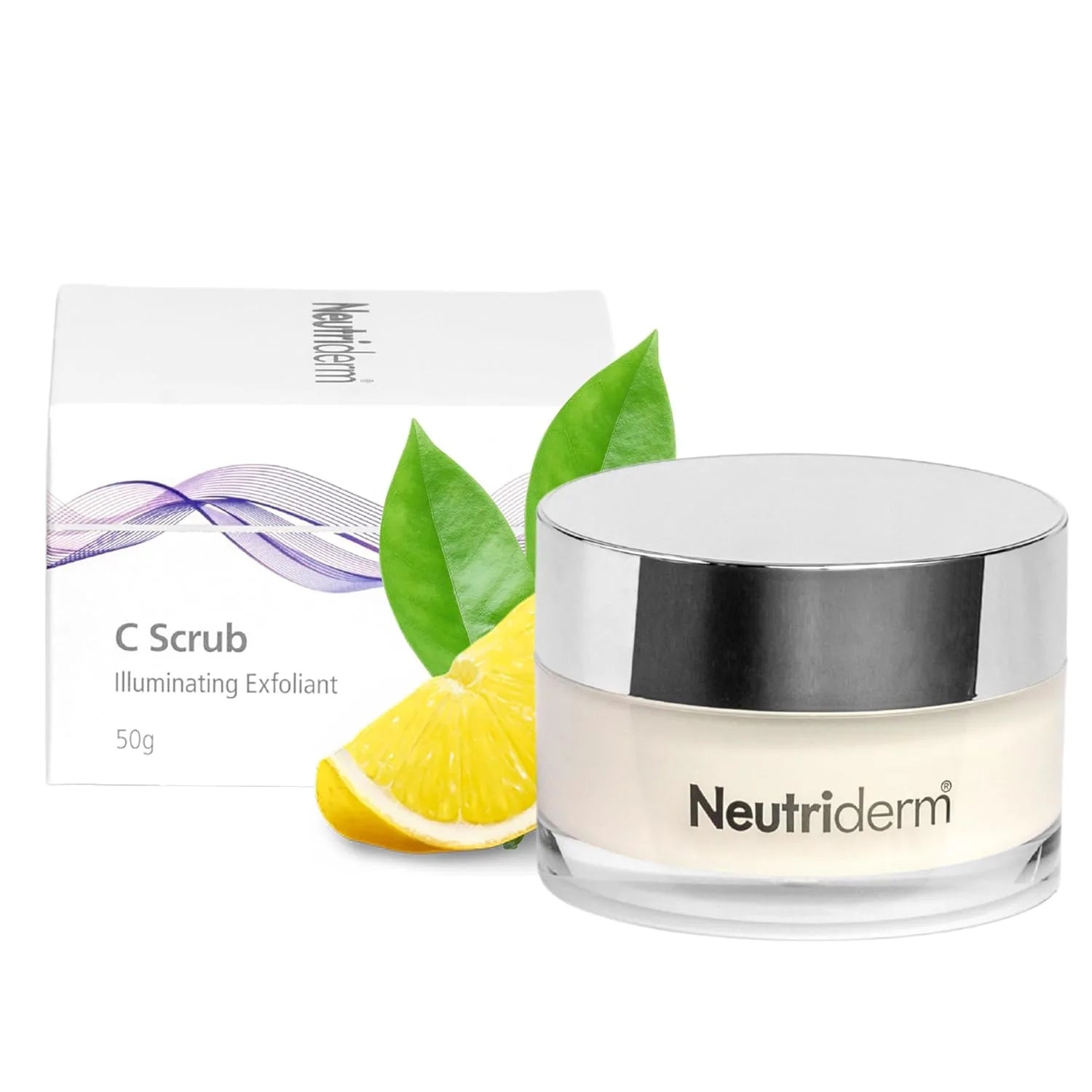 Neutriderm C Scrub - Vitamin C Facial Exfoliator, Gentle Anti-Aging Scrub for Skin Discoloration, Deep Pore Cleanser, Natural Australian Skincare, Suitable for All Skin Types 50gm