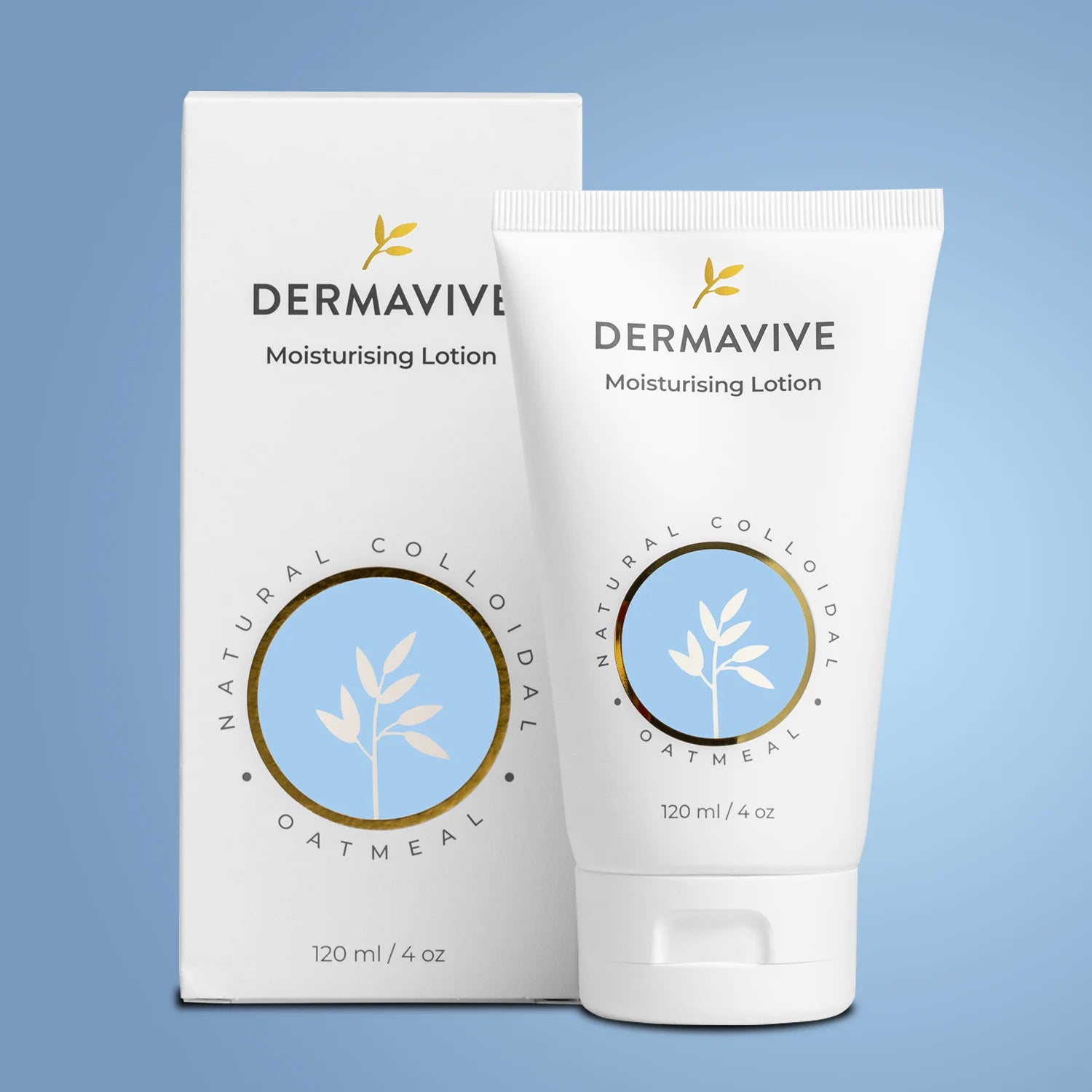 Dermavive Moisturising Lotion | pH Balanced, Non-Greasy and Fast-Absorbing with Natural Colloidal Oatmeal for Dry Skin, 120ml