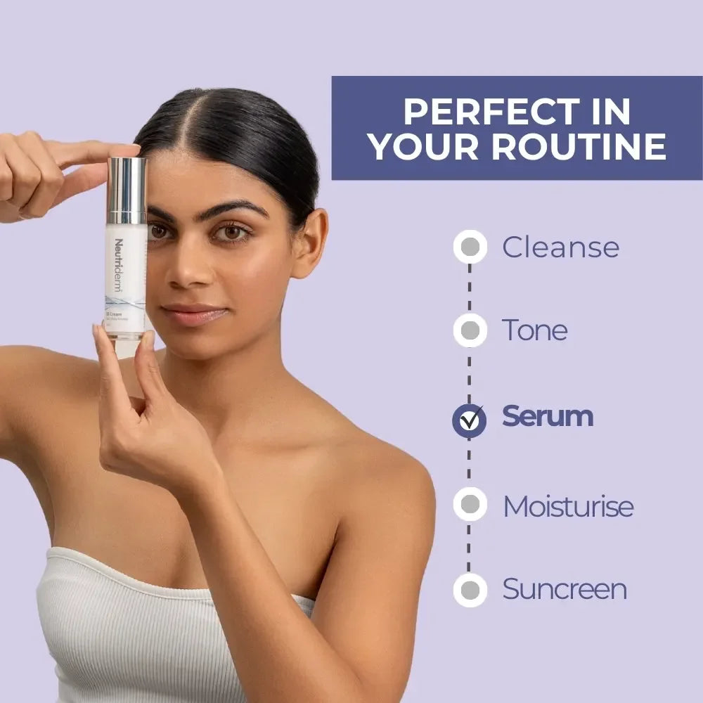 Neutriderm Copper Activator Face Serum, Hydrating & Revitalizing Serum with Copper PCA & Lactic Acid, Lightweight Moisturizer for Healthy-Looking Skin, 30ml (1 fl oz)