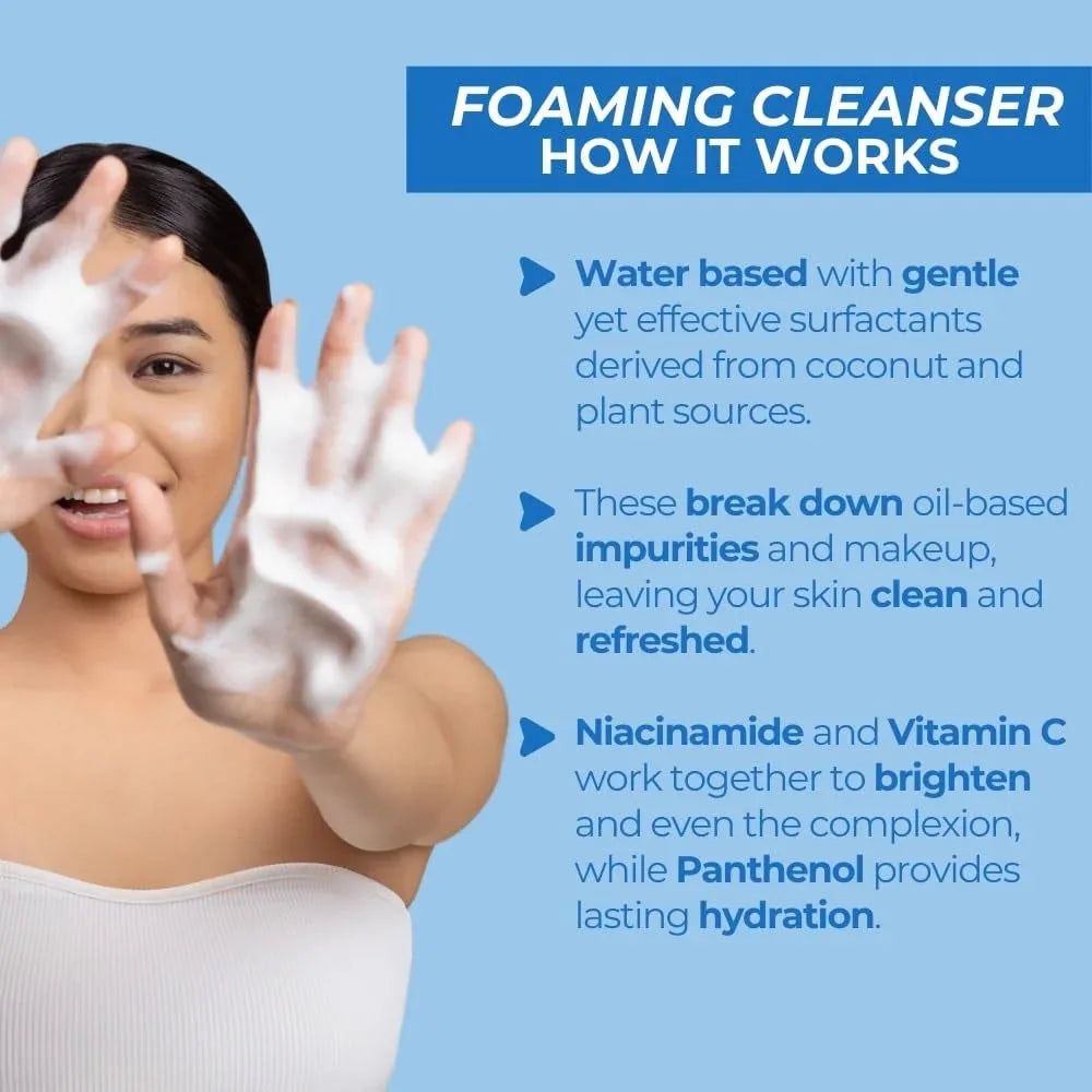 Neutriderm Pre-Makeup Skincare Combo, Vitamin E Moisturiser Lotion 125 ml And Foaming Cleanser 150 ml